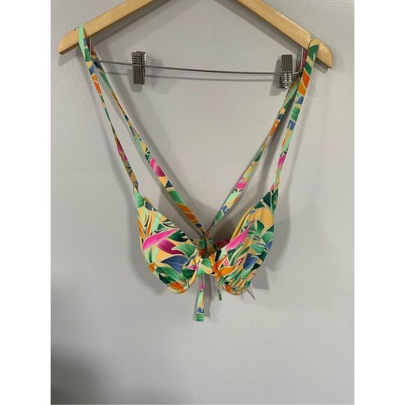 Skye Women's Standard Hilary D Cup Underwire Bikini Top Swimsuit, Pineapple NWT - Picture 1 of 5